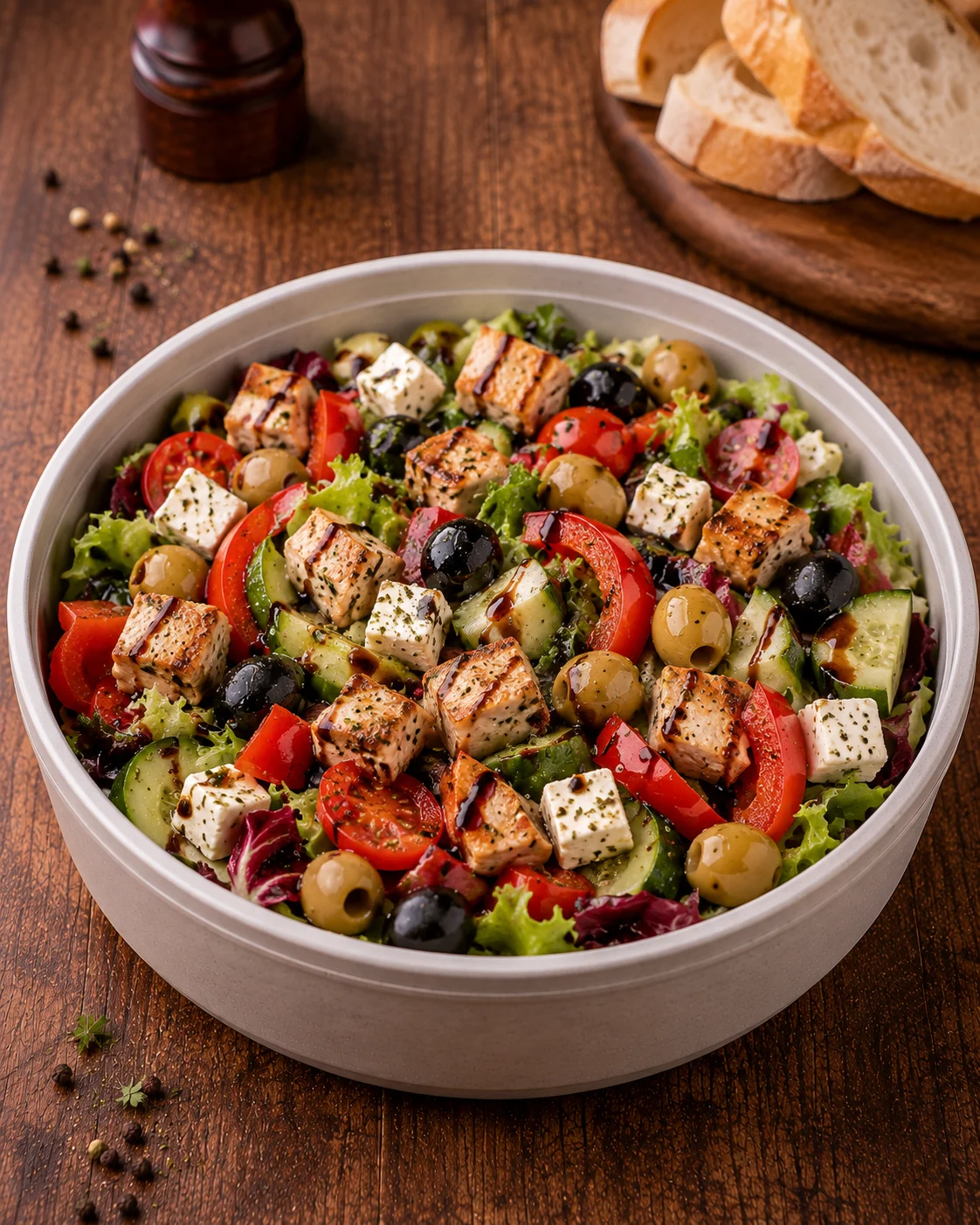 Gemischter Salat mit Hähnchenwürfelchen - by Catering Heike Elhaddaoui